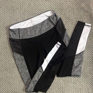 Tangerine Black and Gray Leggings